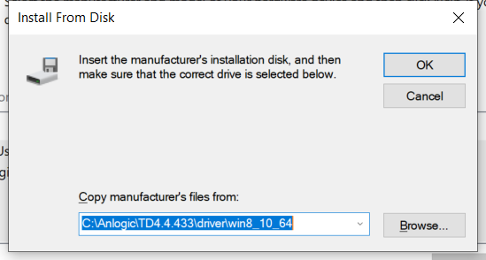 Install from disk